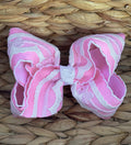 5.5” Pink Moonstitch with Pink Bow Lace Bow